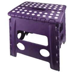 Purple Foldable Step Stool, 13"
