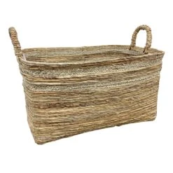 RECT BANANA BASKET W/STRIPE L