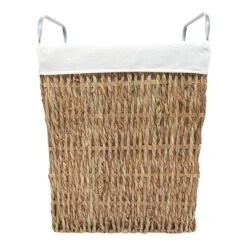Rectangle Twisted Wicker Laundry Hamper, Large