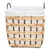 Rectangle Water Hyacinth Wicker Laundry Hamper, Large 2 Rectangle Water Hyacinth Wicker Laundry Hamper, Large -Cleaning Essentials Sales rectangle water hyacinth wicker laundry hamper large