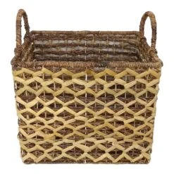 Rectangular Madras Basket Diamond Weave Medium