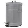 Retro Grey Step Trash Bin, 5l -Cleaning Essentials Sales retro grey step trash bin 5l