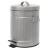 Retro Silver Step Trash Bin, 5l -Cleaning Essentials Sales retro silver step trash bin 5l