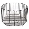 Round Black Metal Wire Storage Basket, Small -Cleaning Essentials Sales round black metal wire storage basket small