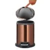 Round Copper Stainless Steel Pedal Bin, 5l 2 Round Copper Stainless Steel Pedal Bin, 5l -Cleaning Essentials Sales round copper stainless steel pedal bin 5l