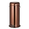 Round Retro Copper Stainless Steel Pedal Bin, 30l -Cleaning Essentials Sales round retro copper stainless steel pedal bin 30l