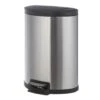 Round Stainless Steel Semi-Round Pedal Trash Bin, 45l