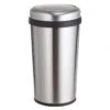 Round Stainless Steel Swing-Top Trash Bin, 45l