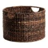 Round Woven Abaca Storage Basket, Large -Cleaning Essentials Sales round woven abaca storage basket large