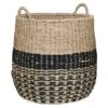 Round Woven Seagrass Storage Basket, Large -Cleaning Essentials Sales round woven seagrass storage basket large