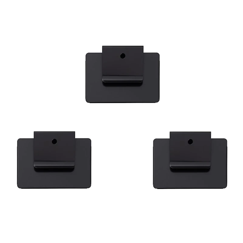 Set Of 3 Bin Clips, Black 3 Set Of 3 Bin Clips, Black