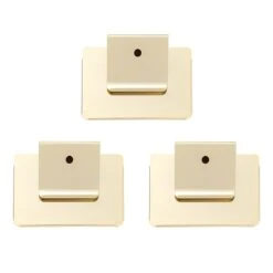Set Of 3 Bin Clips, Gold