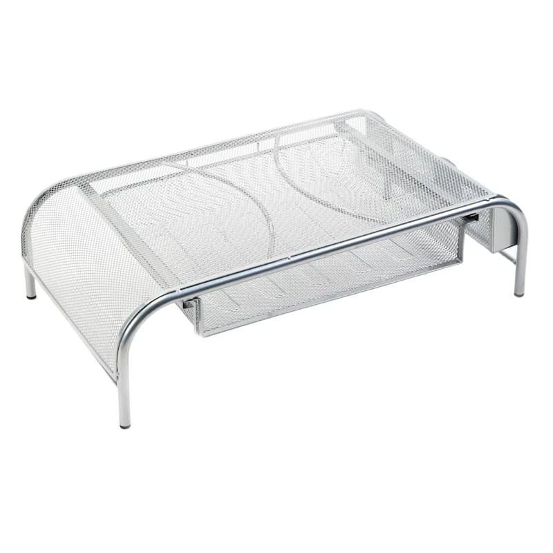 Silver Metal Computer Stand 3 Silver Metal Computer Stand