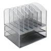 Silver Metal Mesh File Rack Tray -Cleaning Essentials Sales silver metal mesh file rack tray
