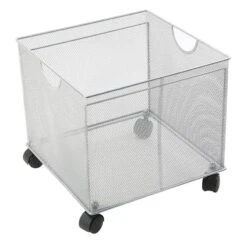 Silver Metal Mesh File With Wheels