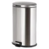 Stainless Steel Oval Pedal Trash Bin, 45l -Cleaning Essentials Sales stainless steel oval pedal trash bin 45l