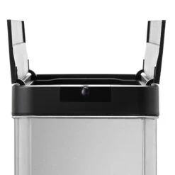Stainless Steel Rectangle Sensor Bin, 68l -Cleaning Essentials Sales stainless steel rectangle sensor bin 68l 2
