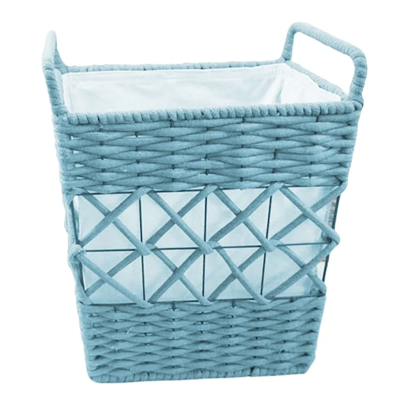 Tapered Rope Laundry Hamper Blue, Medium 3 Tapered Rope Laundry Hamper Blue, Medium