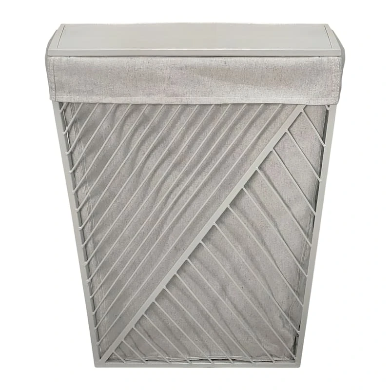 Tapered White Wood Rectangle Laundry Hamper 3 Tapered White Wood Rectangle Laundry Hamper