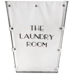 The Laundry Room Canvas Grey Laundry Hamper, Small