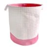 Tiny Dreamers Gingham Pink Laundry Hamper, Large -Cleaning Essentials Sales tiny dreamers gingham pink laundry hamper large