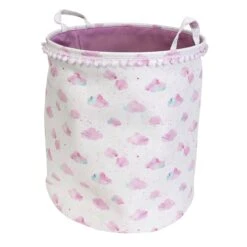 Tiny Dreamers Mystic Clouds Round Laundry Hamper, Medium