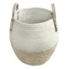 Tracey Boyd White & Natural Cotton Rope Basket, Medium -Cleaning Essentials Sales tracey boyd white natural cotton rope basket medium