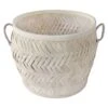 Tracey Boyd Whitewashed Bamboo Basket, Large 2 Tracey Boyd Whitewashed Bamboo Basket, Large -Cleaning Essentials Sales tracey boyd whitewashed bamboo basket large