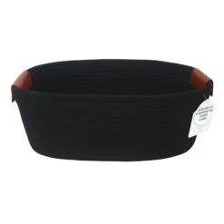 Trist Black Rectangle Storage Bin, Large