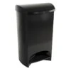 Two-Step Black Trash Can, 12gal -Cleaning Essentials Sales two step black trash can 12gal