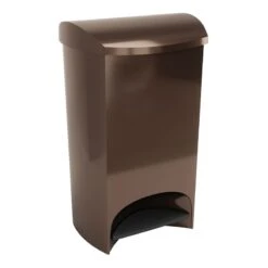 Two-Step Bronze Trash Can, 12gal