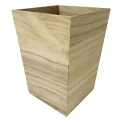 Ty Pennington Light Wood Wastebasket, 11"