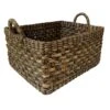 Water Hyacinth Rectangle Grey Extra Large Basket -Cleaning Essentials Sales water hyacinth rectangle grey extra large basket