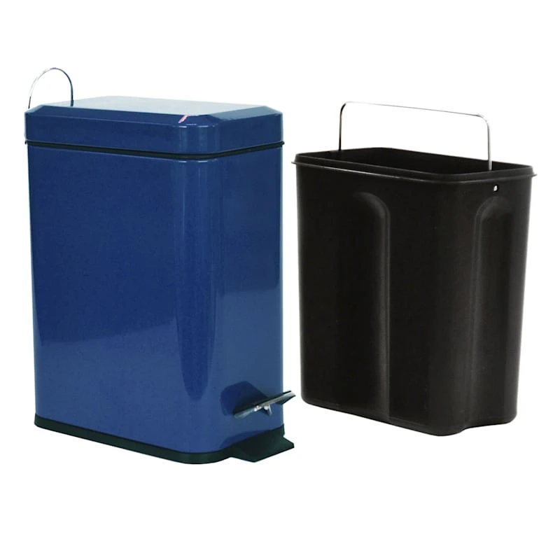 Weston Navy Blue Metal Step Can With Removable Liner, 5l 4 Weston Navy Blue Metal Step Can With Removable Liner, 5l - Image 2