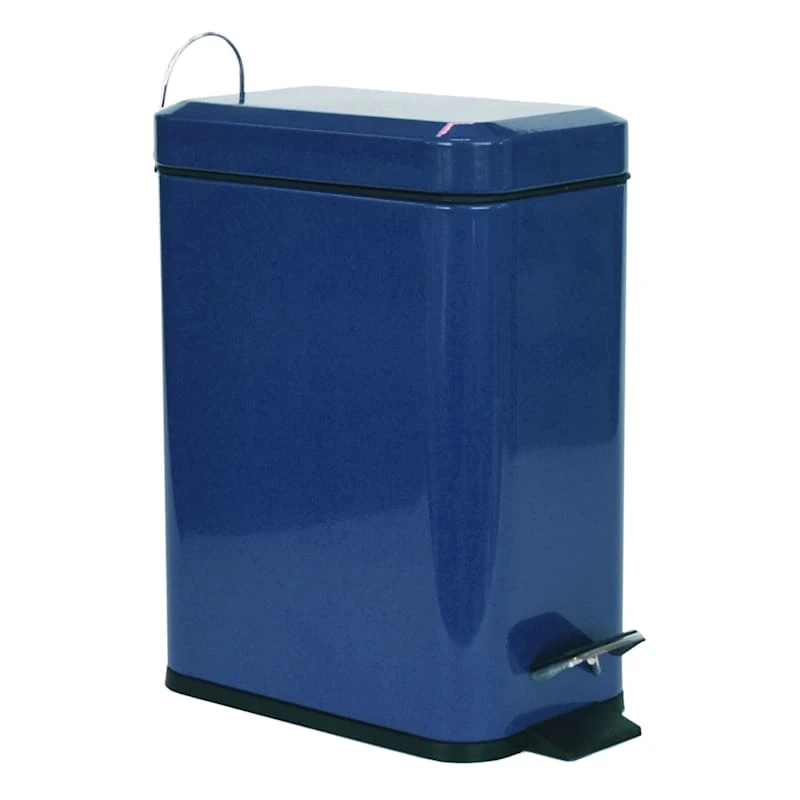 Weston Navy Blue Metal Step Can With Removable Liner, 5l 3 Weston Navy Blue Metal Step Can With Removable Liner, 5l