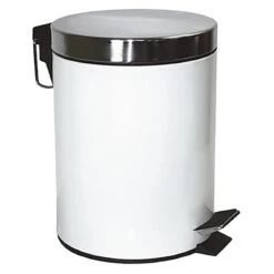 White Metal Trash Bin, 5l