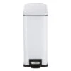 White Rectangle Pedal Bin, 9.7l -Cleaning Essentials Sales white rectangle pedal bin 9.7l