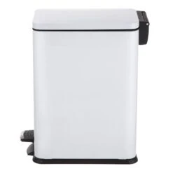 White Rectangle Pedal Bin, 9.7l 11 White Rectangle Pedal Bin, 9.7l -Cleaning Essentials Sales white rectangle pedal bin 9.7l 2