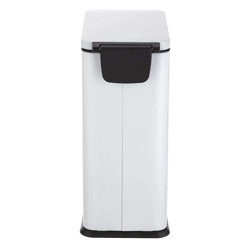 White Rectangle Pedal Bin, 9.7l 6 White Rectangle Pedal Bin, 9.7l - Image 4