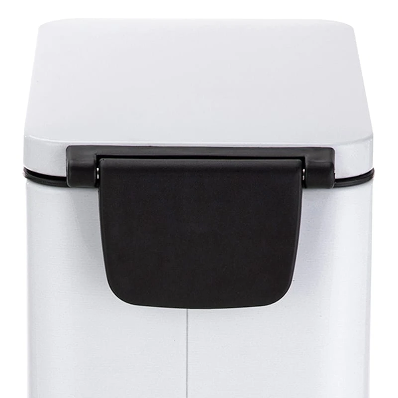 White Rectangle Pedal Bin, 9.7l 7 White Rectangle Pedal Bin, 9.7l - Image 5