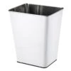 White Stainless Steel Open Top Bin, 11.7l 1 White Stainless Steel Open Top Bin, 11.7l -Cleaning Essentials Sales white stainless steel open top bin 11.7l