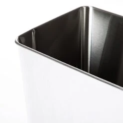 White Stainless Steel Open Top Bin, 11.7l -Cleaning Essentials Sales white stainless steel open top bin 11.7l 2