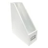 White Wooden Magazine Holder -Cleaning Essentials Sales white wooden magazine holder