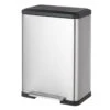 Wide Stainless Steel Rectangle Recycle Bin, 50l -Cleaning Essentials Sales wide stainless steel rectangle recycle bin 50l