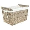 Willow Rectangular Basket/Liner/Dowel Handle -Cleaning Essentials Sales willow rectangular basket liner dowel handle